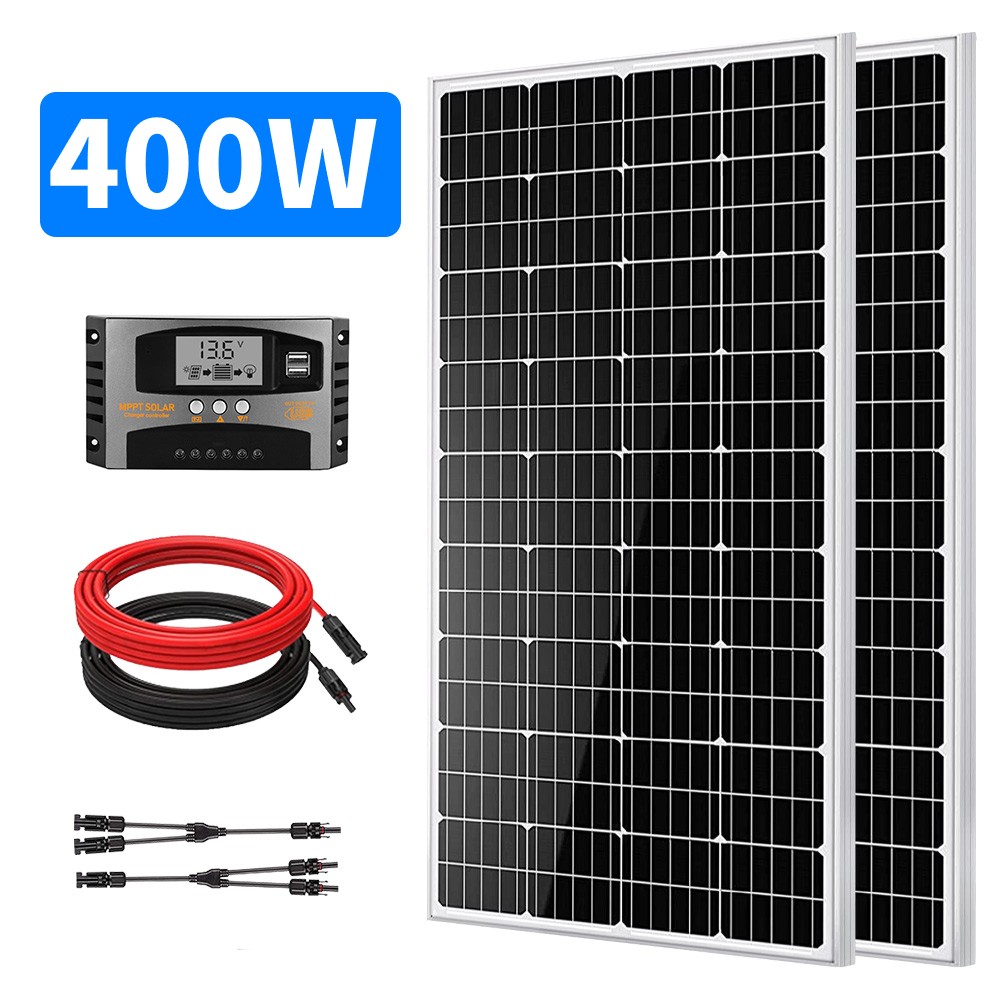 Solar Panel Kit 400W Mono Solar Module Off-Grid System Solar Camper RV PV Panel gallery