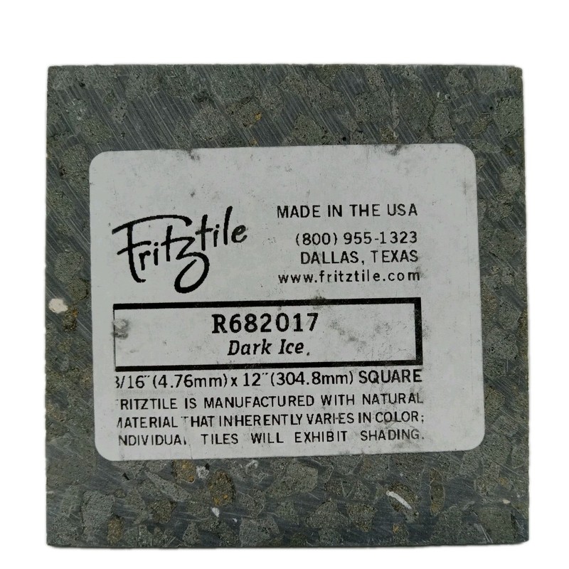 Fritztile Terrazzo Mini Floor Tile Single Sample R682017 Dark Ice (Black & Gray) gallery