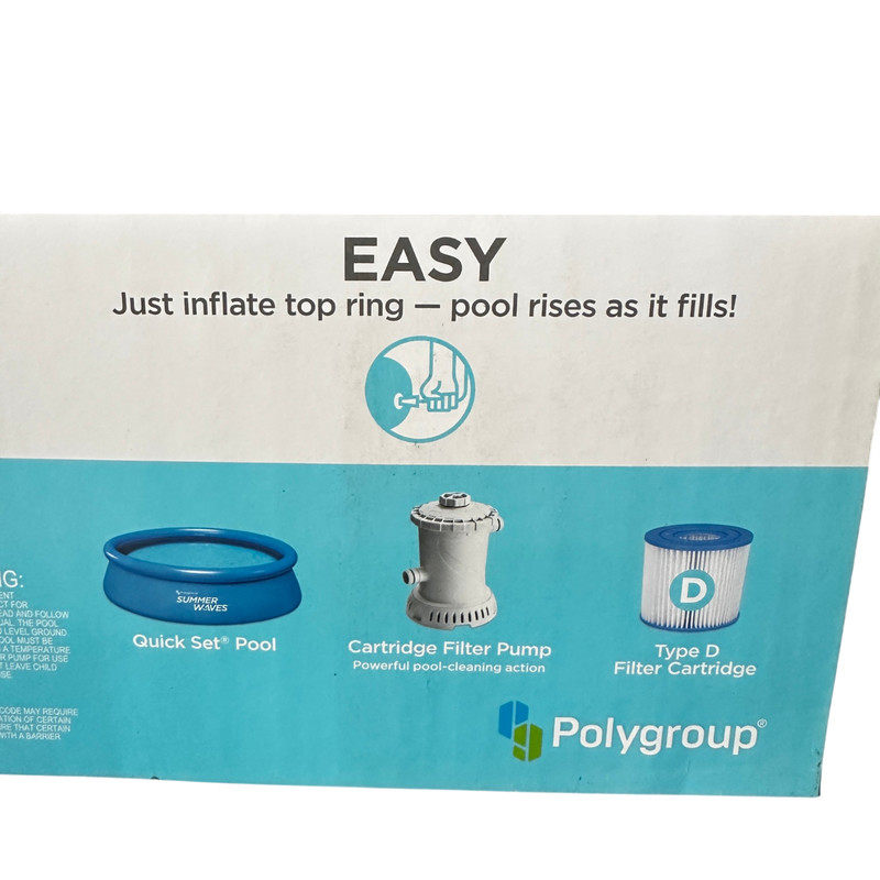 Summer Waves Quick Set Pool 10ft 30" Inflatable Above Ground Filter Pump gallery