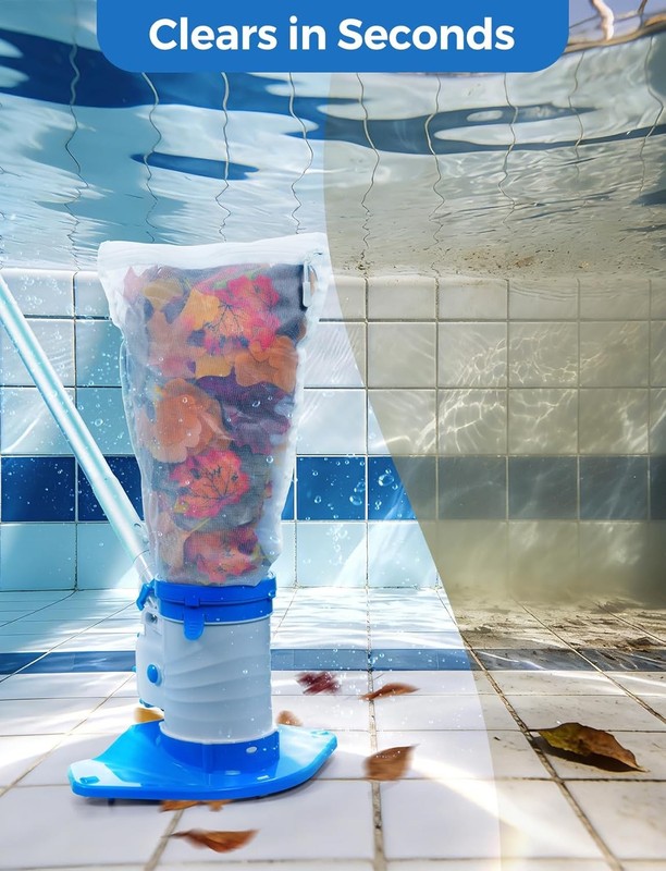 Leaf Vac Cordless Hoseless Pool Leaf Vacuum & Skimmer Rechargeable 90Min Runtime gallery