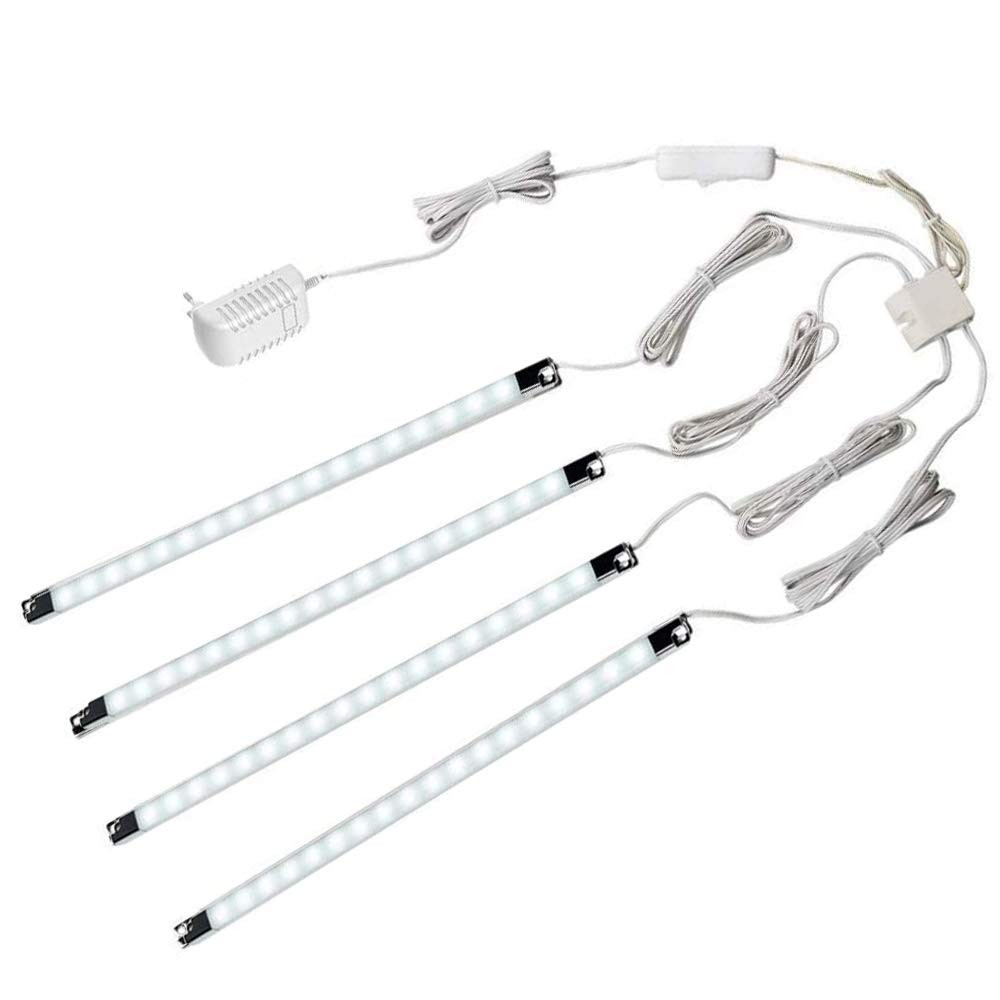 LED Display Lights, (4) Strip Light Bars for Display Case Shelf Showcase Bookshe gallery
