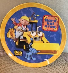 Bob the Builder Plate (8″) Hard Hat Area Vintage 2001 Collectible Zak Designs