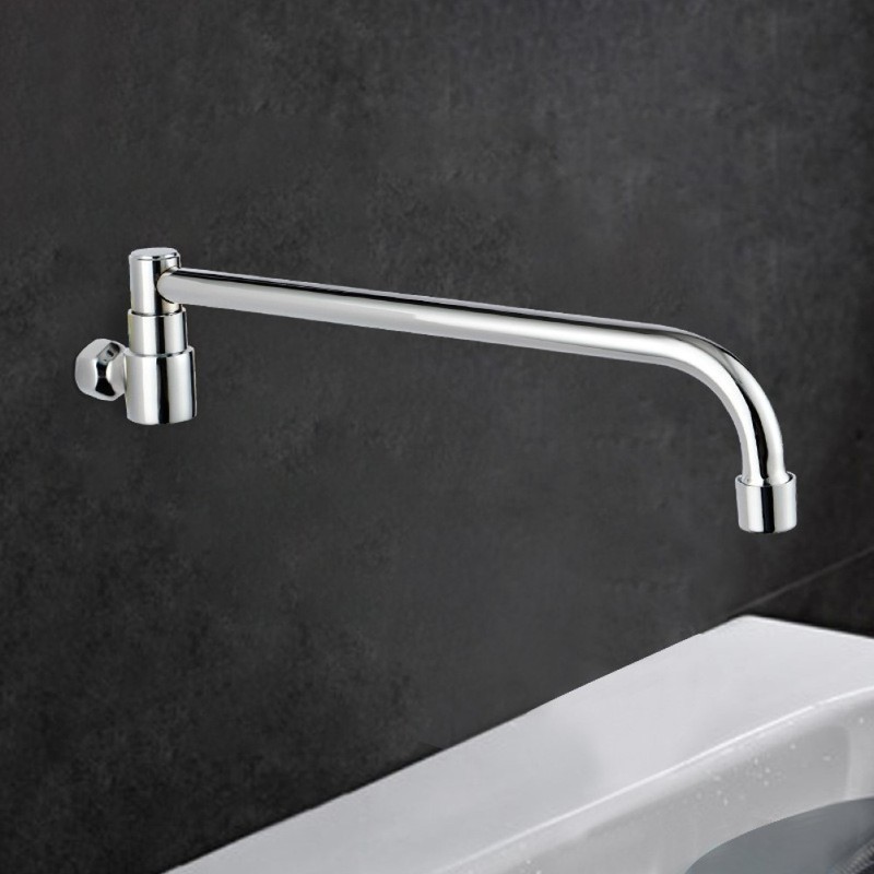 Single Cold Wall Mounted Tap With Swinging Spout For Home And Commercial Use gallery