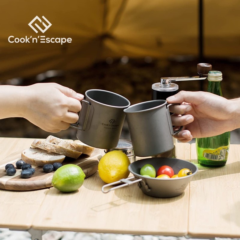 375ml Small Titanium Cup, Camping Coffee Mug Lightweight Backpacking Titanium... gallery
