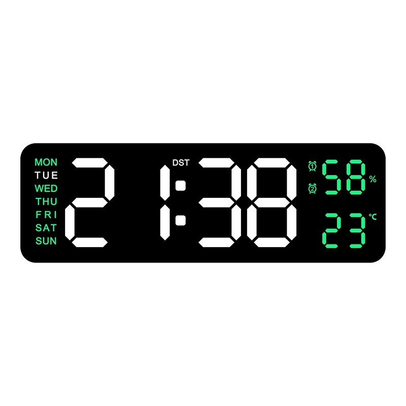 LED Digital Large Display Wall Desk Alarm Clock With Calendar Temperature Date gallery