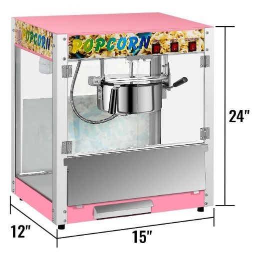 Countertop Popcorn Maker Machine 8 Ounce Kettle Retro Movie Theater Style M/C gallery