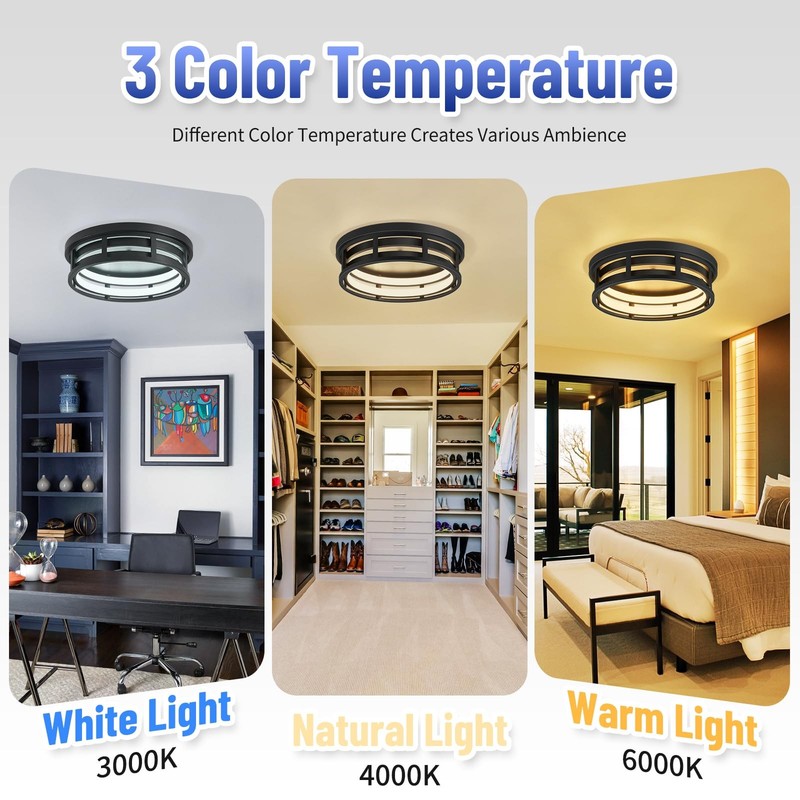 LED Flush Mount Ceiling Light Fixture,Modern Hallway Light Fixtures Ceiling,3... gallery