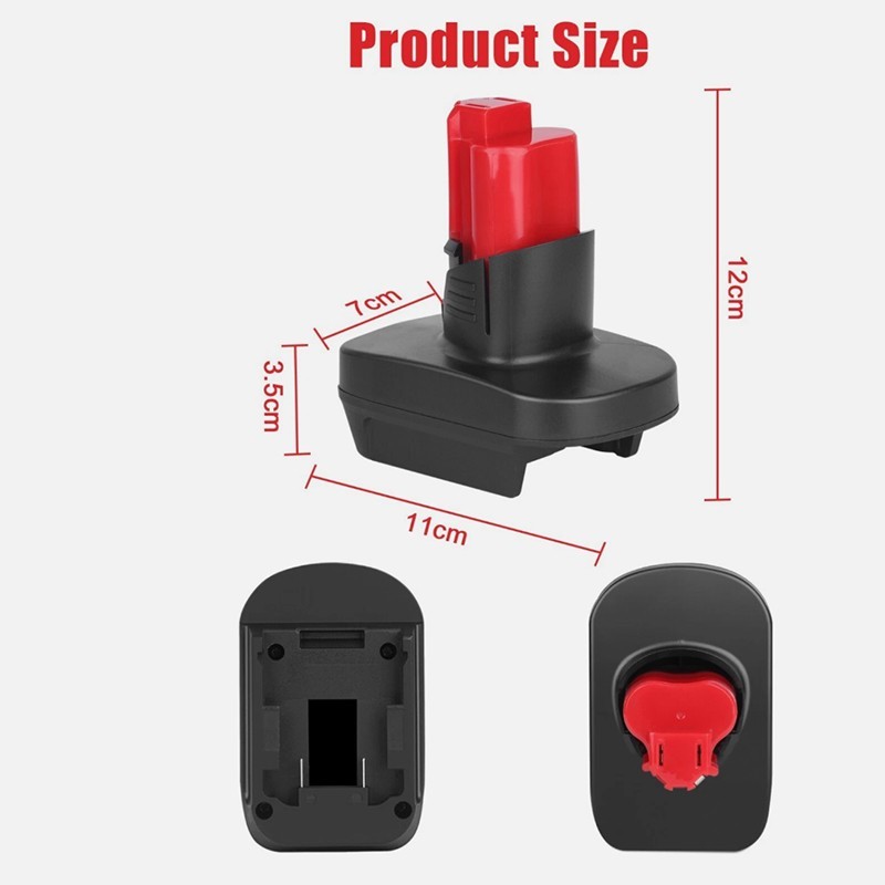 Adapter For Milwaukee Dewalt 18V / 20V Battery to Milwaukee M12 12V Power Tools gallery
