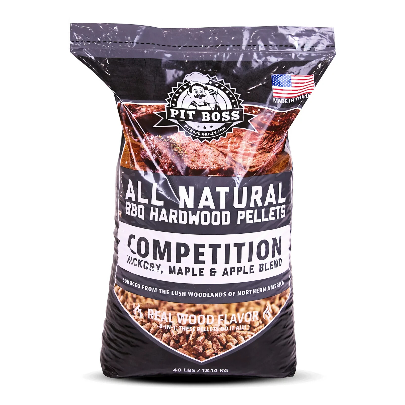 Pit Boss Classic Pellet Blend 40lb - Pecan, Hickory, Mesquite BBQ Wood Pellets gallery