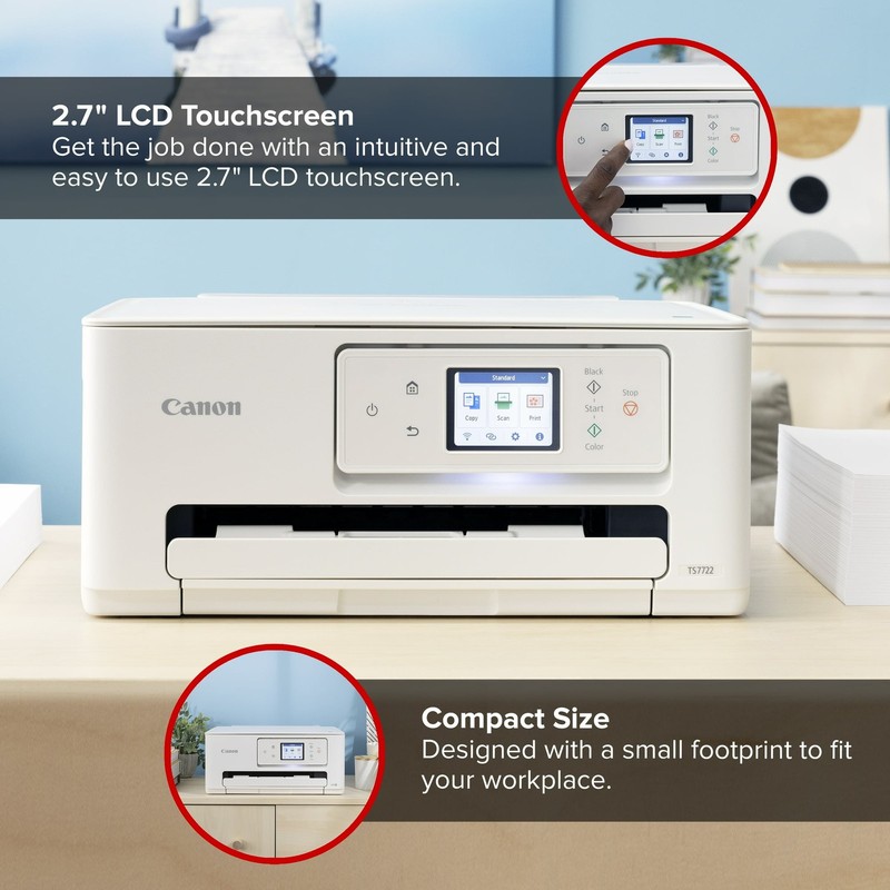 Canon PIXMA TS7722 Multi-Function, Wireless Color Inkjet Printer, Scanner gallery