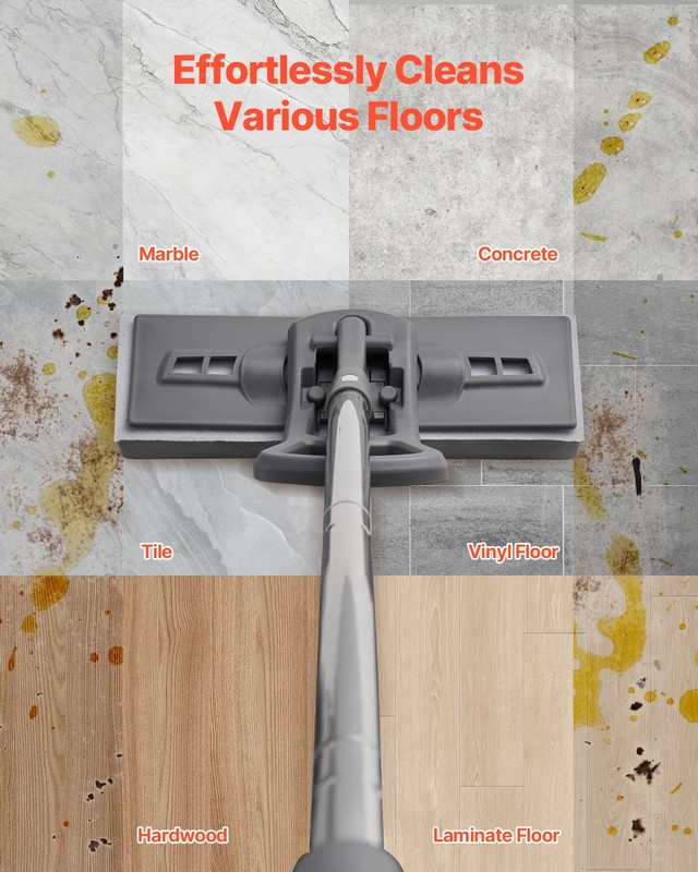 VEVOR High-Density PU Squeezing Sponge Mop with 1 Pcs Sponge Mop Replacement gallery