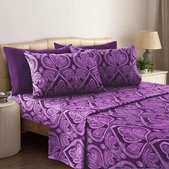 Lux Decor Collection Bed Sheets – 6 Pc Queen Size Sheets – 1800 Thread Count