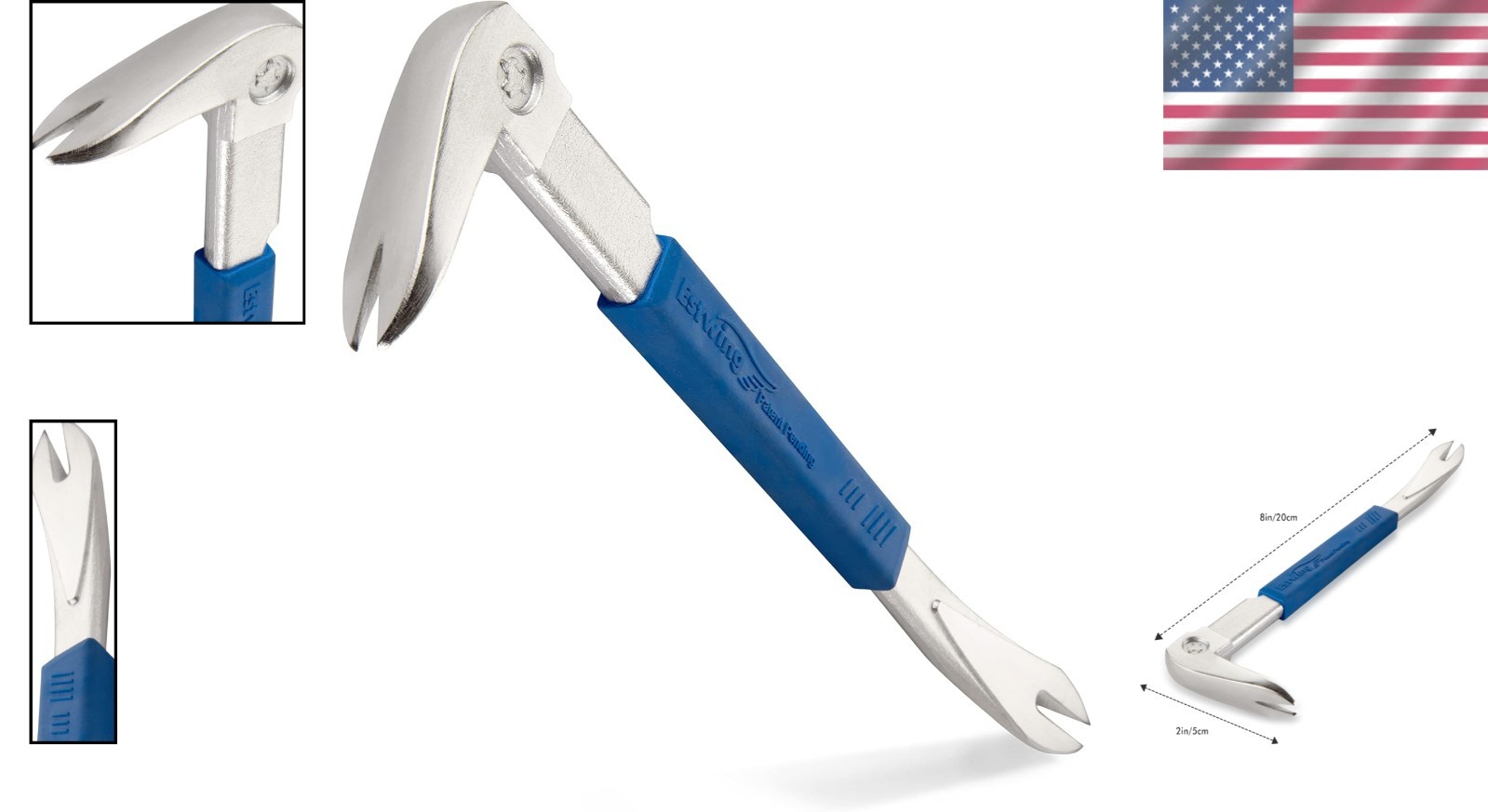 Pro Claw 9" Nail Puller - Forged Steel, High Leverage Design with Cushion Grip gallery
