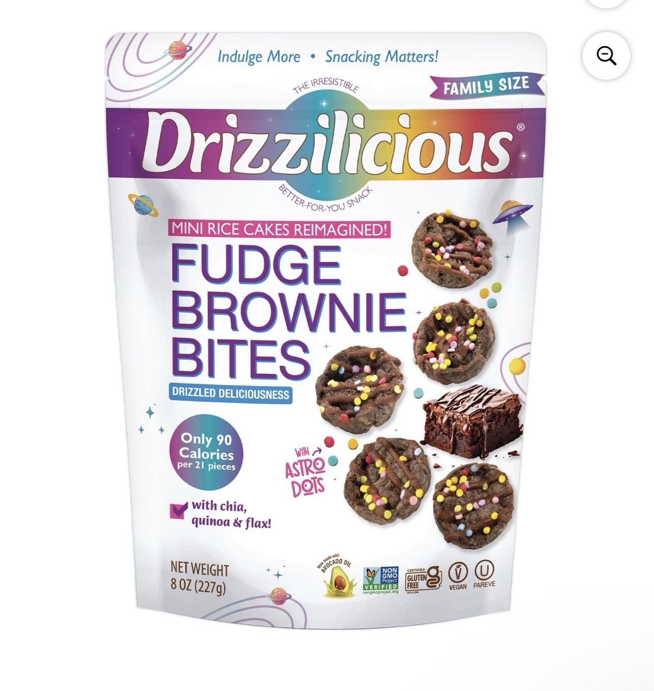 Drizzilicious Fudge Brownie Mini Rice Cakes, 8 oz. NEW LMTED FLAVOR! 2 PACK BIG gallery