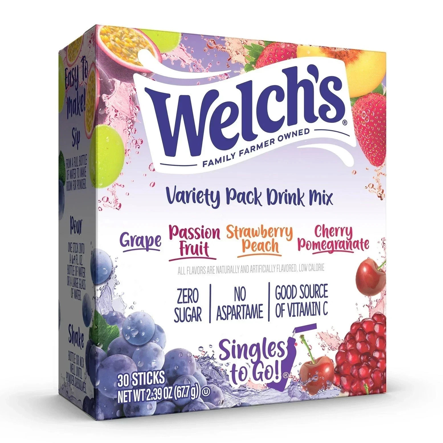 Welch's Zero Sugar Variety Pack Singles to Go Powdered Drink Mix, Grape gallery