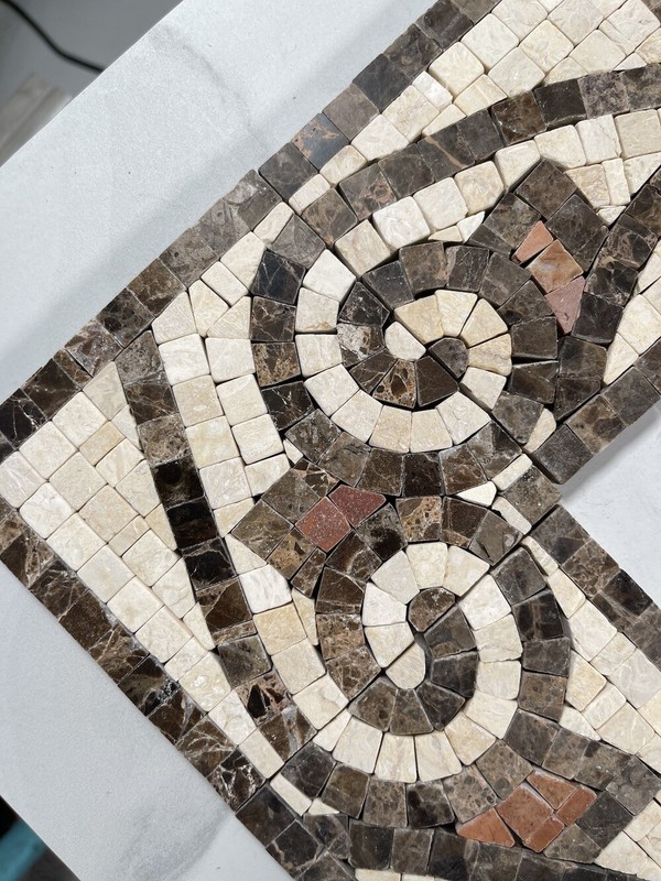 B0039PT Marble Mosaic Border Listello Accent Tile Waltz Beige 4x12 Polished gallery