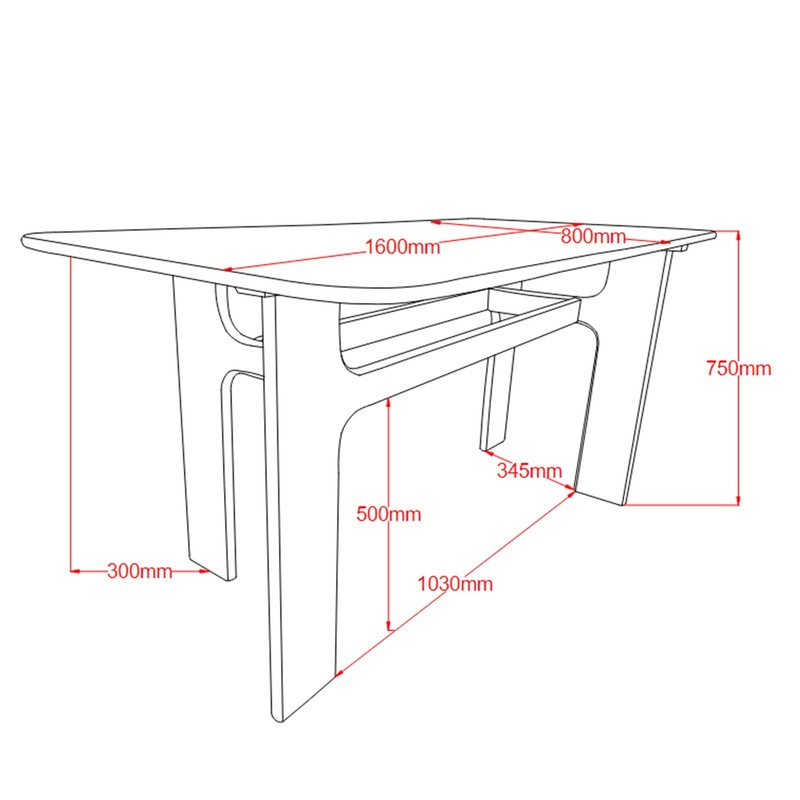 63 IN Long Rectangular Walnut Dining Table for 4-6 Seats with Heavy Duty Legs gallery