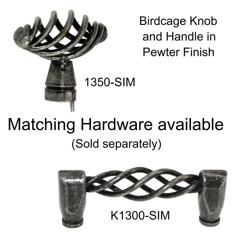 Zurich Pewter 3" Ctr Cabinet Bar Pull Birdcage Handle K1300-SIM gallery