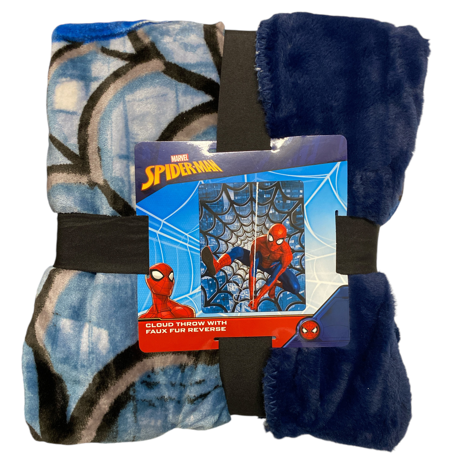 Marvel Spider-Man Fleece Cloud Throw with Faux Fur Reverse, 50" x 60" gallery