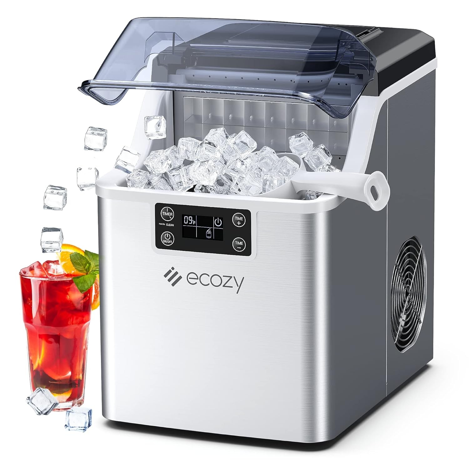 44Lbs/24h Countertop Ice Maker Machine LCD 24 Cubes in 13 Mins Self-Cleaning gallery