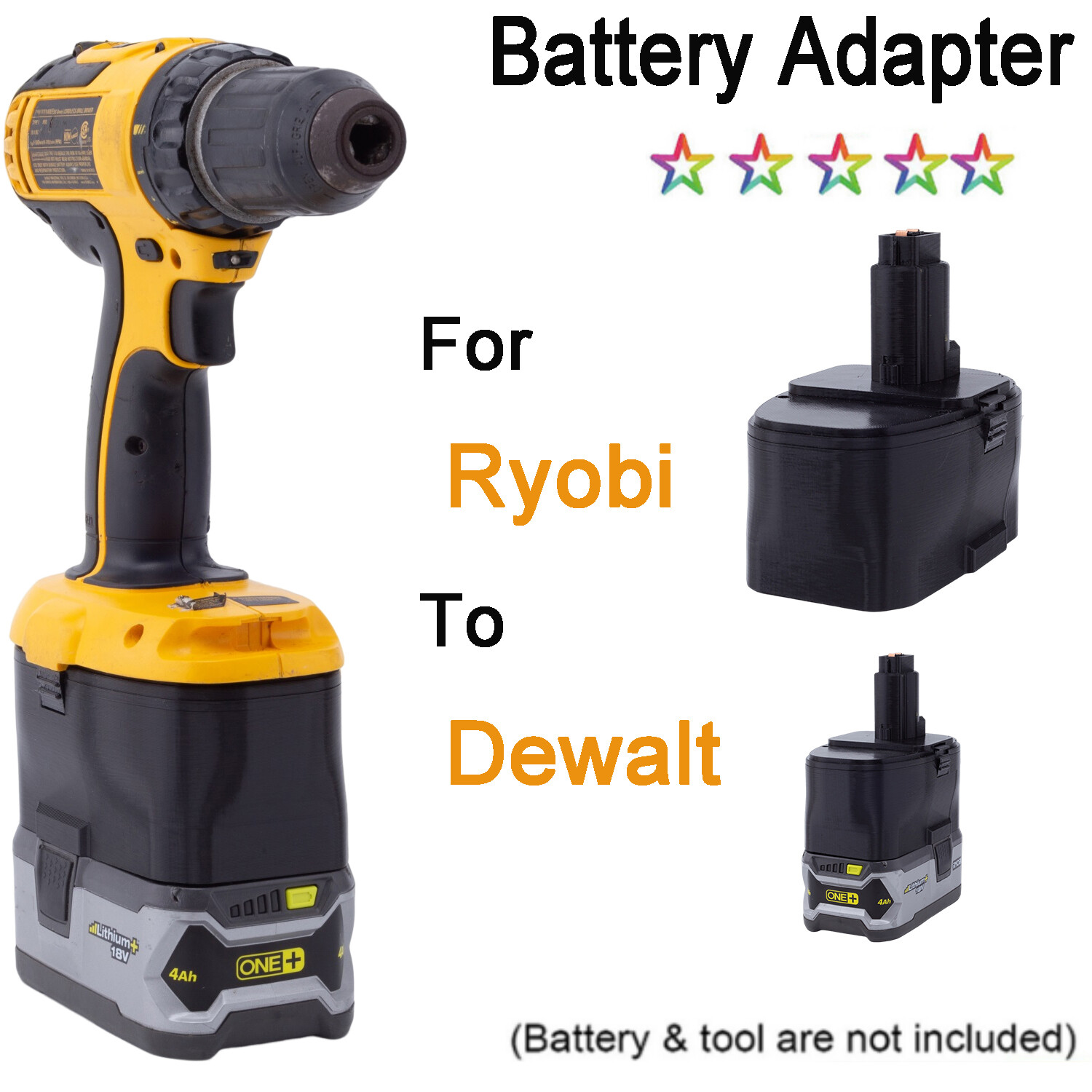 1X Adapter For Ryobi 18V Li-ion Battery Convert to for Dewalt 18V Ni-cd Old Tool gallery