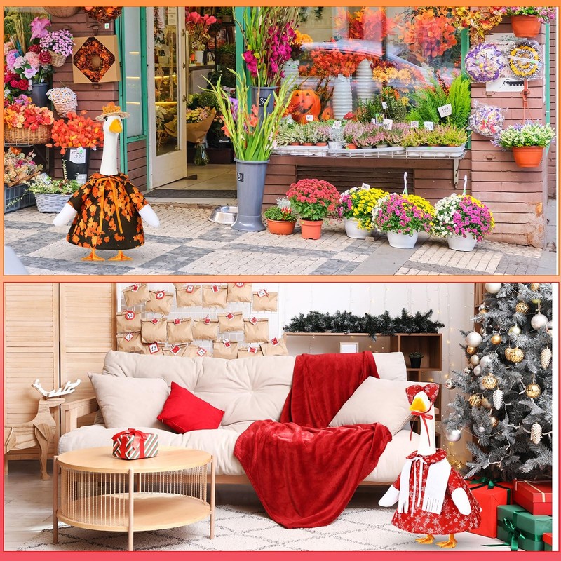 4 Set Spring Summer Fall Winter Goose Outfits Seasonal Cute Porch Goose Cloth gallery