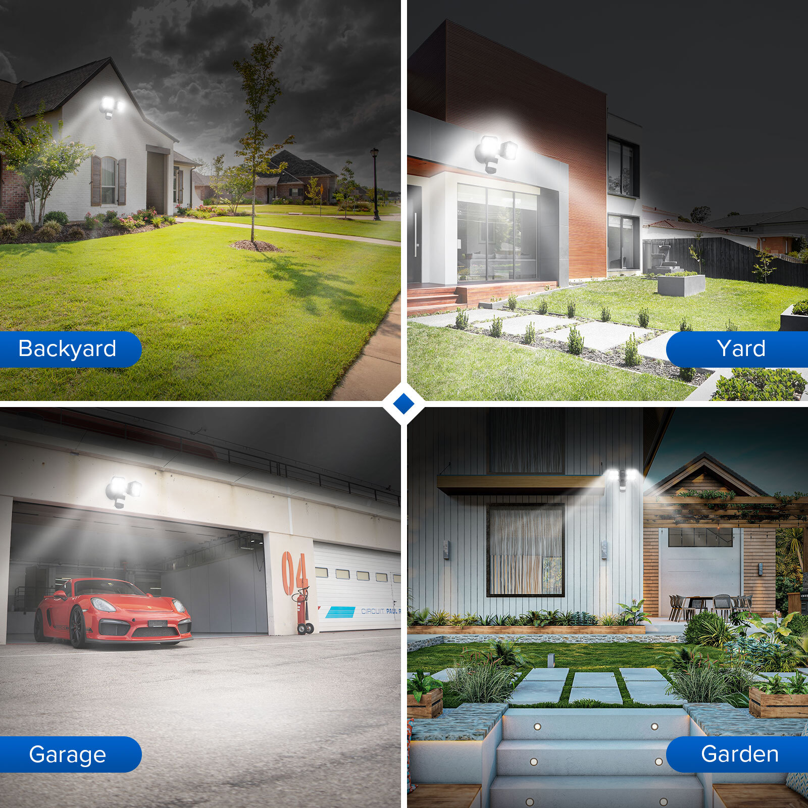 7000LM Security Light Outdoor LED Motion Sensor Wall Lamp IP65 Waterproof SANSI gallery