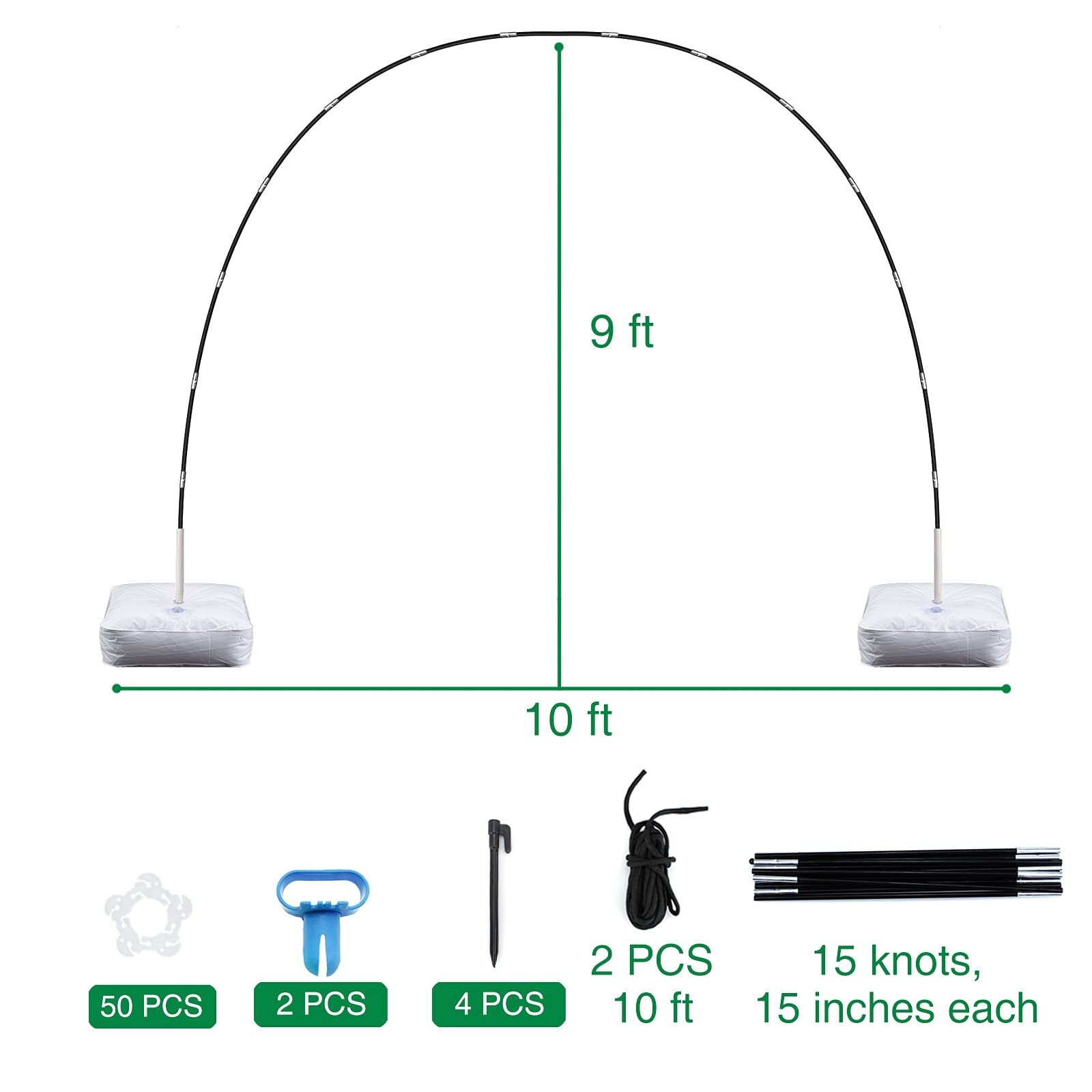 Balloon Arch Kit With Base 9ft Tall &10ft Wide Adjustable Balloon Arch Stand Par gallery