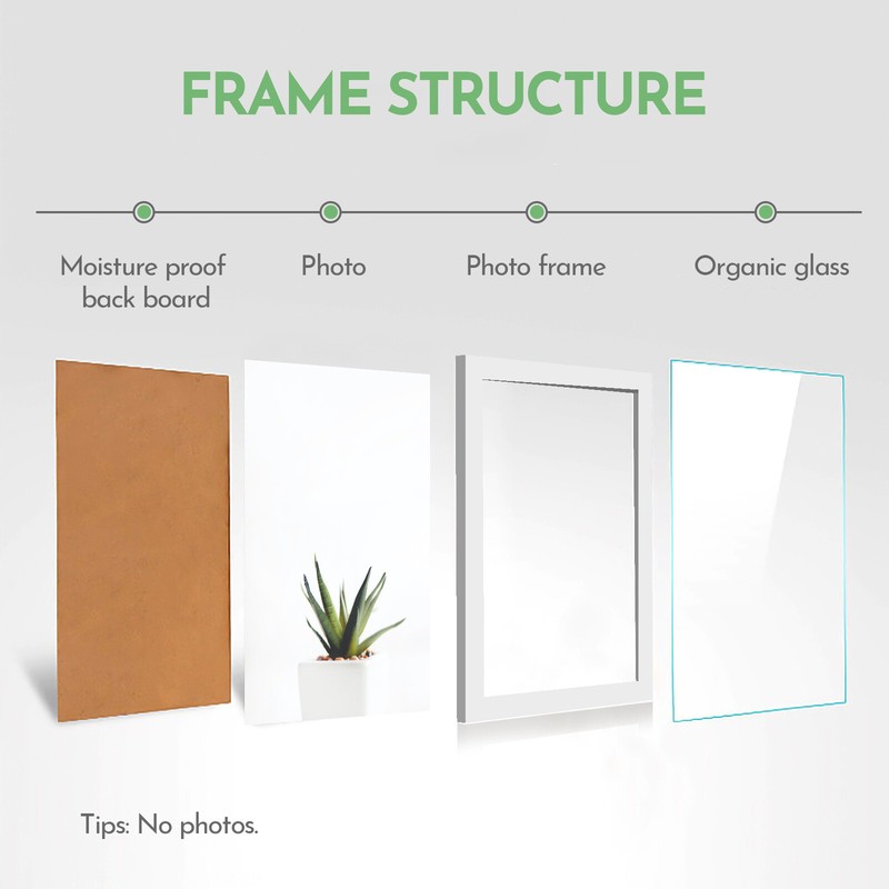 Picture Frames Solid Wood Photo Frame 8x10" 12x16" 16x20" Wall Tabletop Display gallery