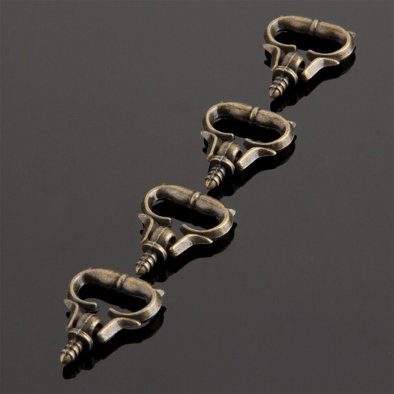 4Pcs Vintage Screw Thread Mini Drawer Pull Handles Furniture Drawer Cabinet Knob gallery