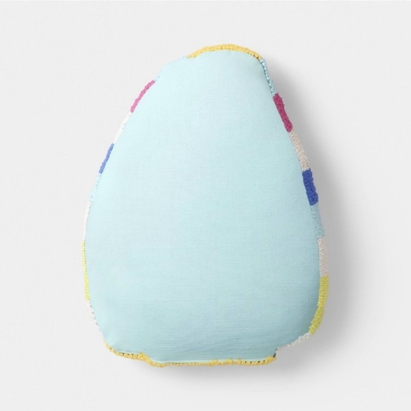 Room Essentials Easter Egg Throw Pillow Pastel Striped Tufted Decorative 16x12.5 gallery