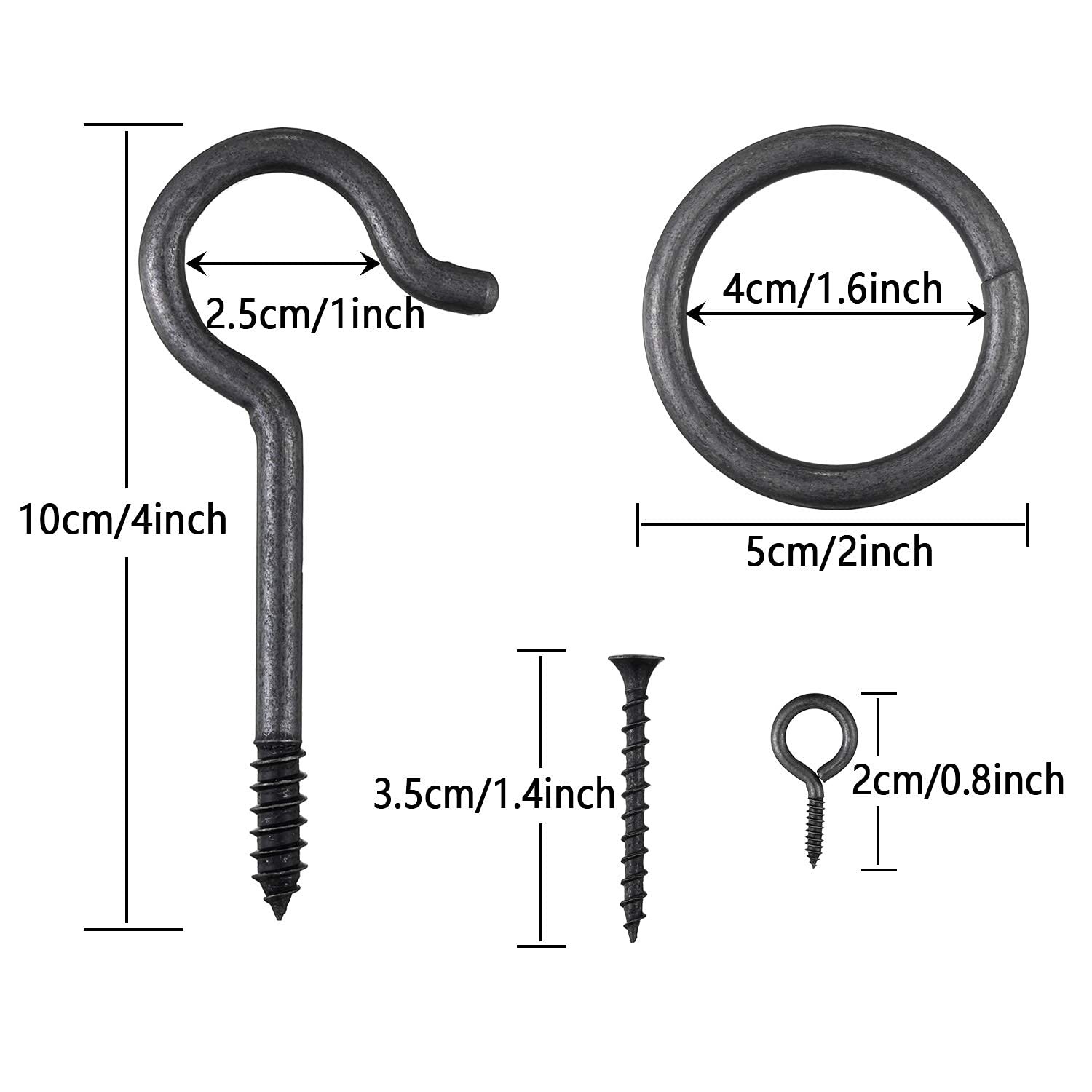 Hook and Ring Toss Game Set with String, Screws, Ring, and Iron Hook gallery