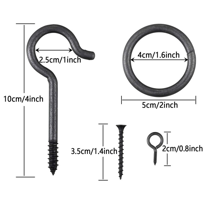 Hook and Ring Toss Game Set with String, Screws, Ring, and Iron Hook gallery