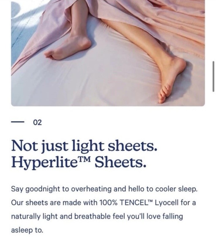 Casper Hyperlite 100% TENCEL Lyocell Cooling Weave GREY 4pc FULL Sheet Set NWT gallery