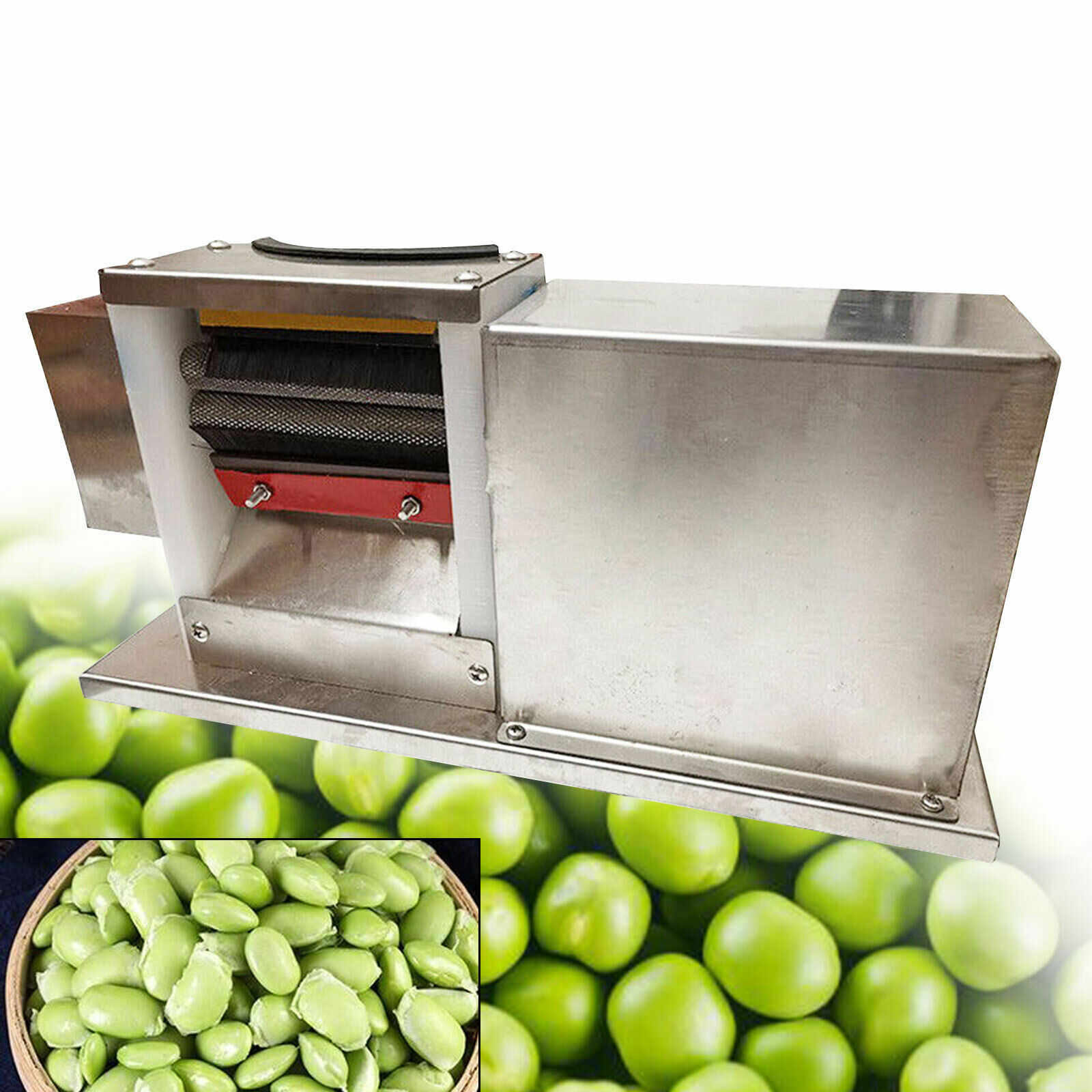 Commercial Electric Beans Sheller Semi-automatic Peeler Bean Pea Peeling Machine gallery