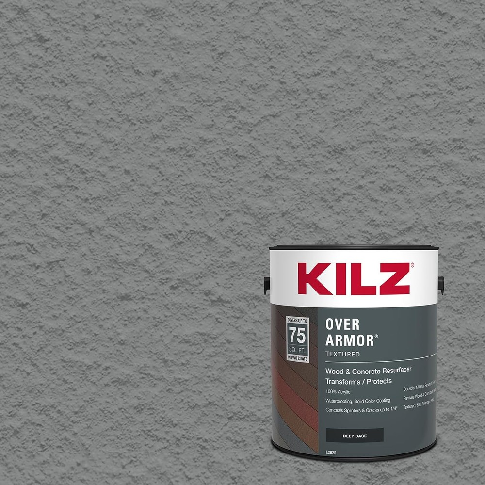 KILZ Over Armor Textured Solid Coating Wood Composite Concrete Resurfacer
