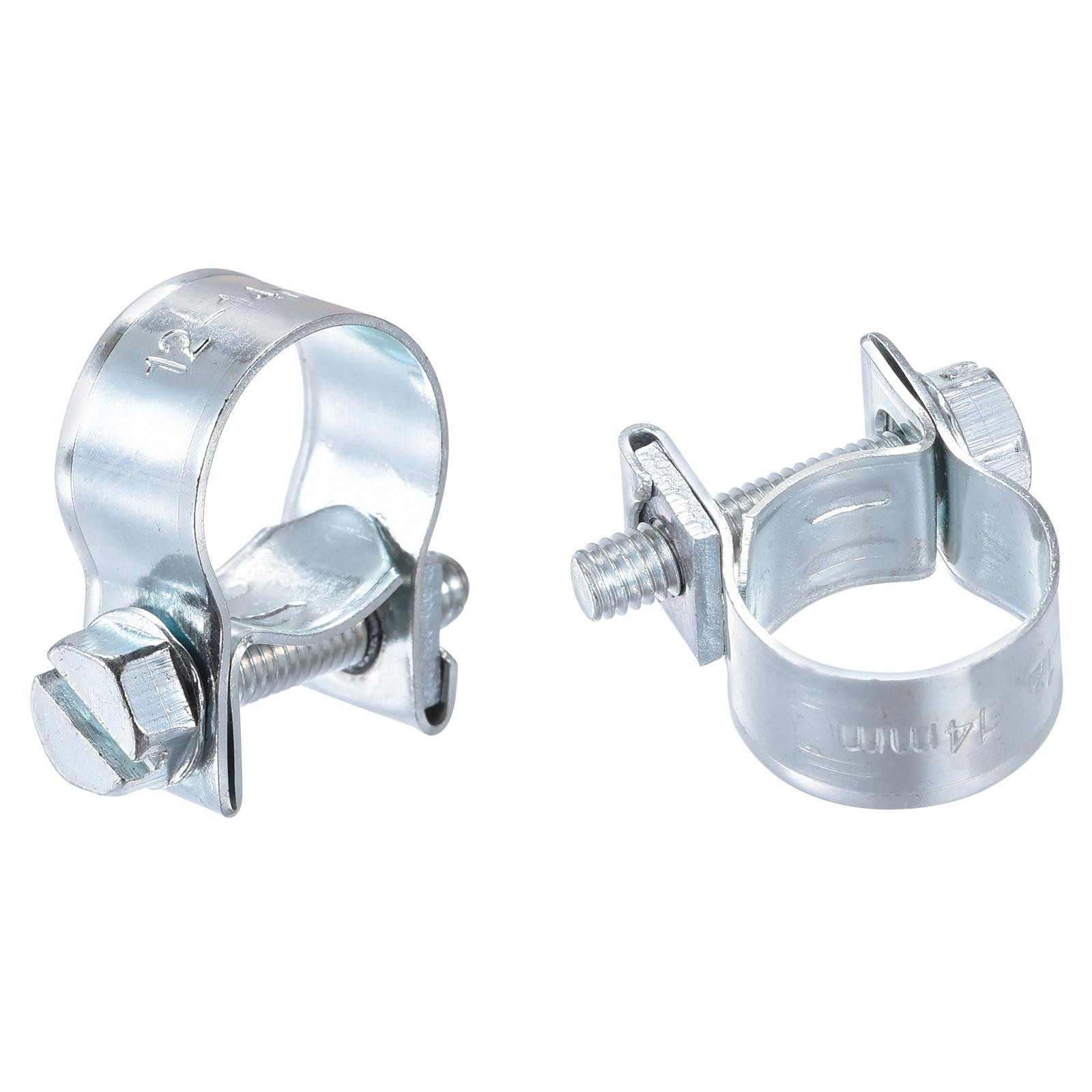 10pcs 12-14mm Mini Fuel Injection Hose Clamp Zinc Plated Steel Fuel Line Clamp gallery