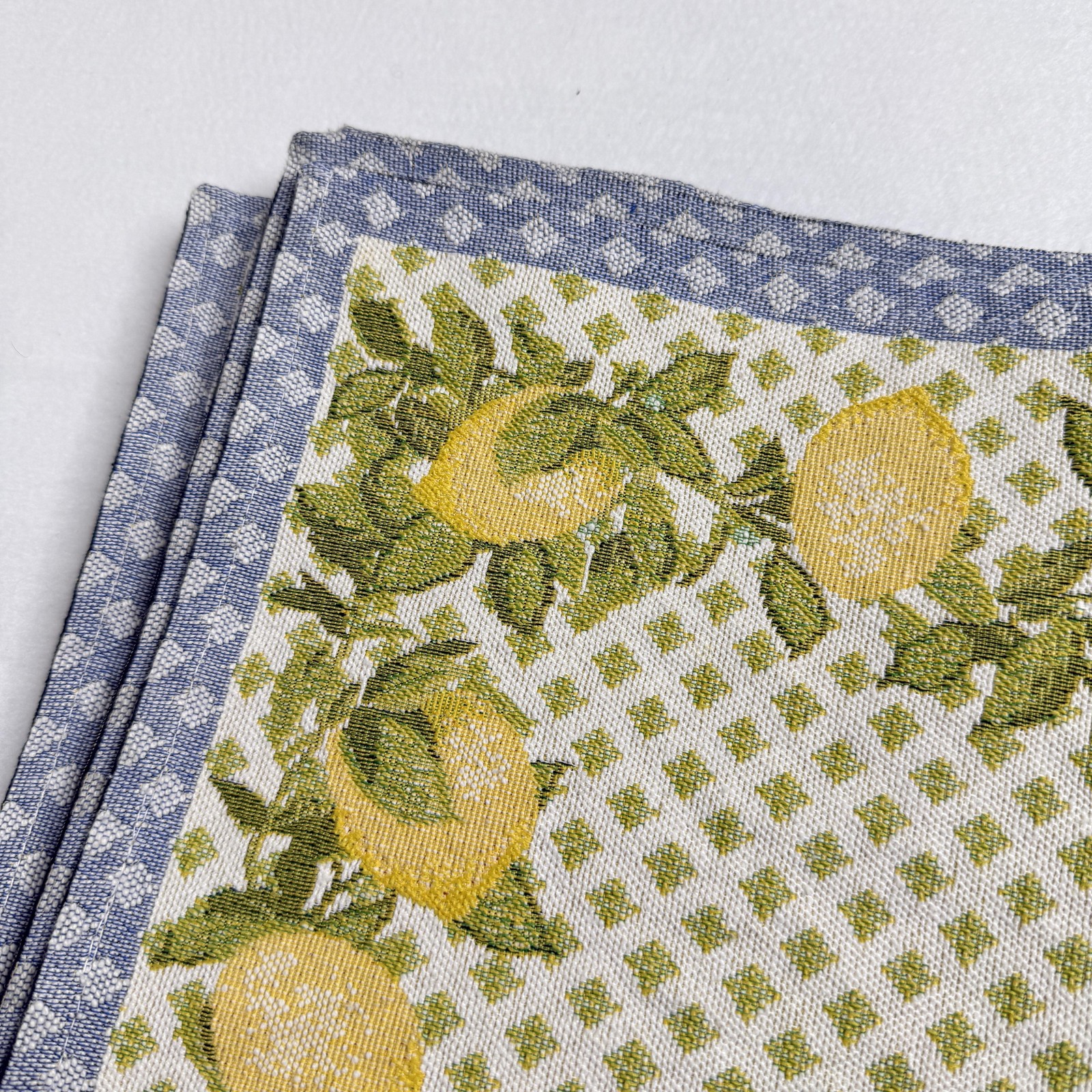 Lemon Lattice Fruit Woven Placemats Farm Decor Set 6 Rectangle Kitchen Table gallery