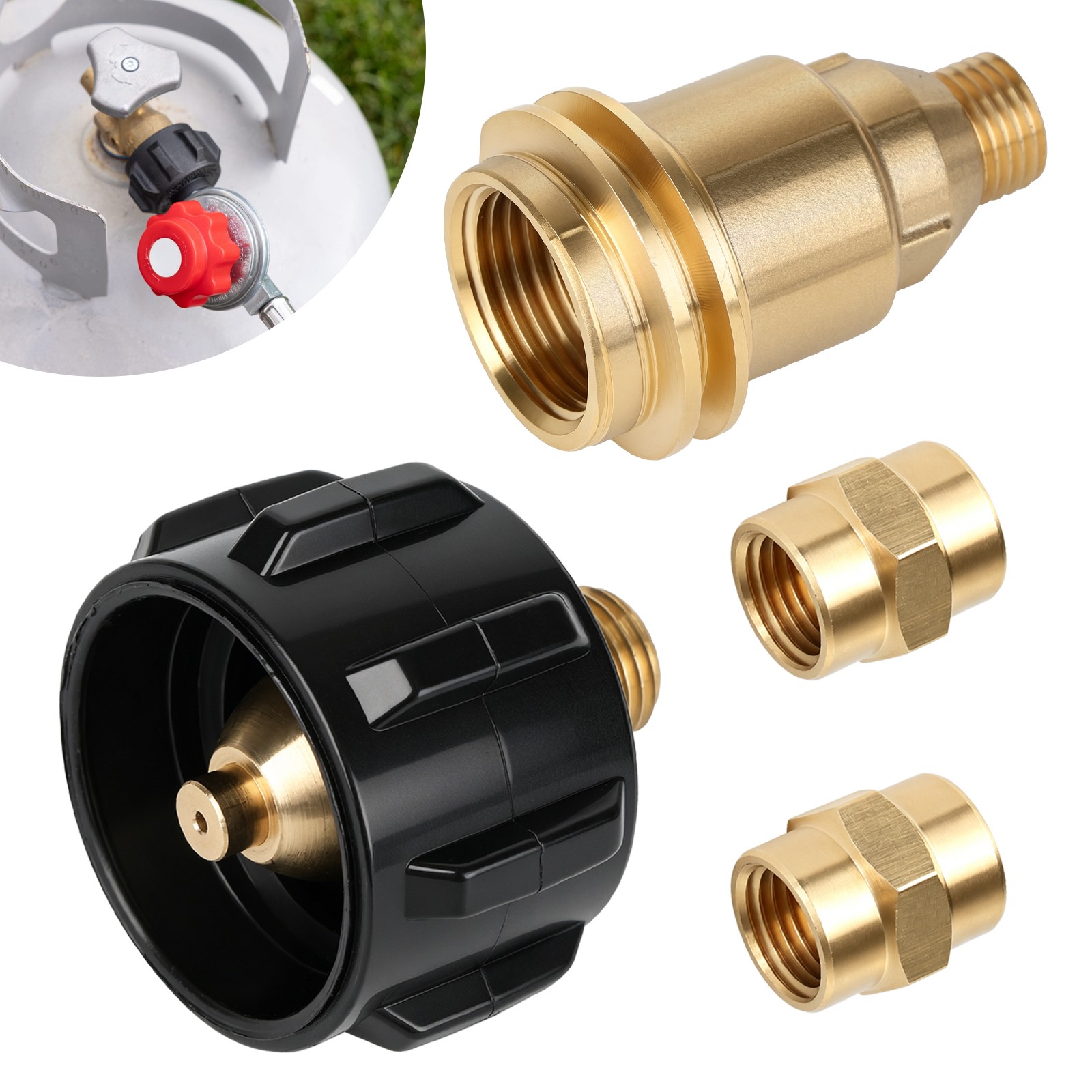 20-40 Lb Propane Tanks Propane Connector Kit POL to QCC1 Adapter for BBQ Grill gallery