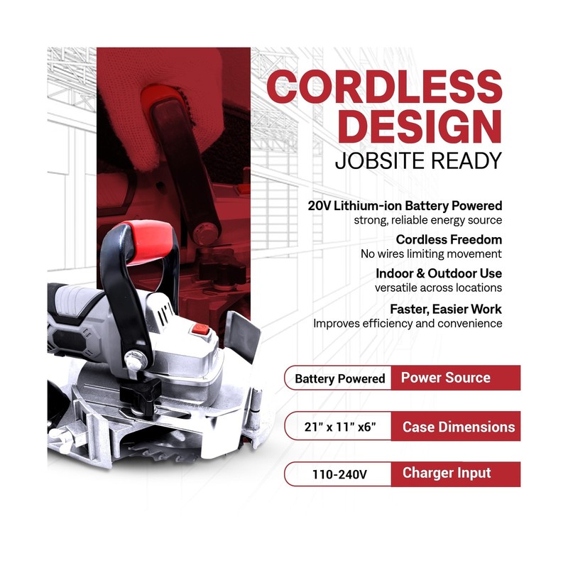 ToolTech 20V Cordless Undercut Saw Kit, 8000 RPM Jamb Saw With 4.0mAh Battery... gallery