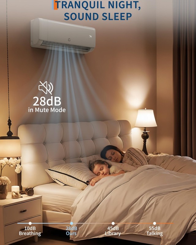 24000BTU Mini Split Air Conditioner with Heat Pump 21 SEER Up to 1500 Sq.Ft 230V gallery