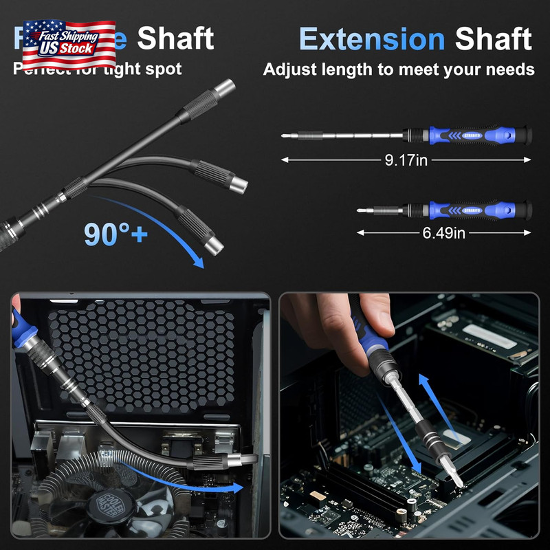 STREBITO Electronics Precision Screwdriver Sets 142-Piece with 120 Bits Magnetic gallery
