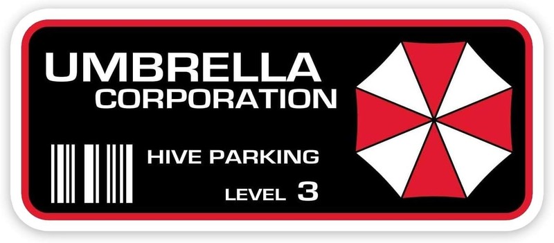 Unique Horror Theme Vinyl Decal | 2"x5" Resident Evil Umbrella Corp. Sticker gallery