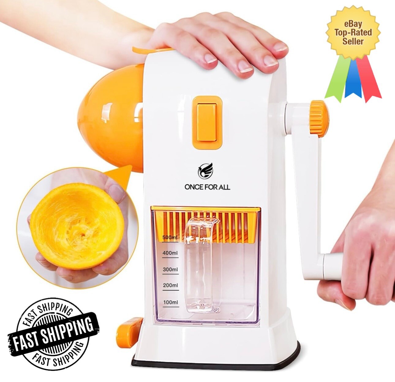 Hand Citrus Juicer, Manual Lemon Orange Juice Squeezer, Max 99% Extraction Rate, gallery