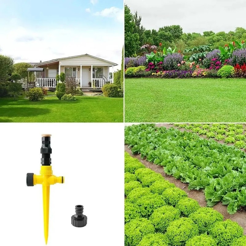 360° Rotation Auto Irrigation System Garden Lawn Sprinkler Patio Save Water NEW gallery