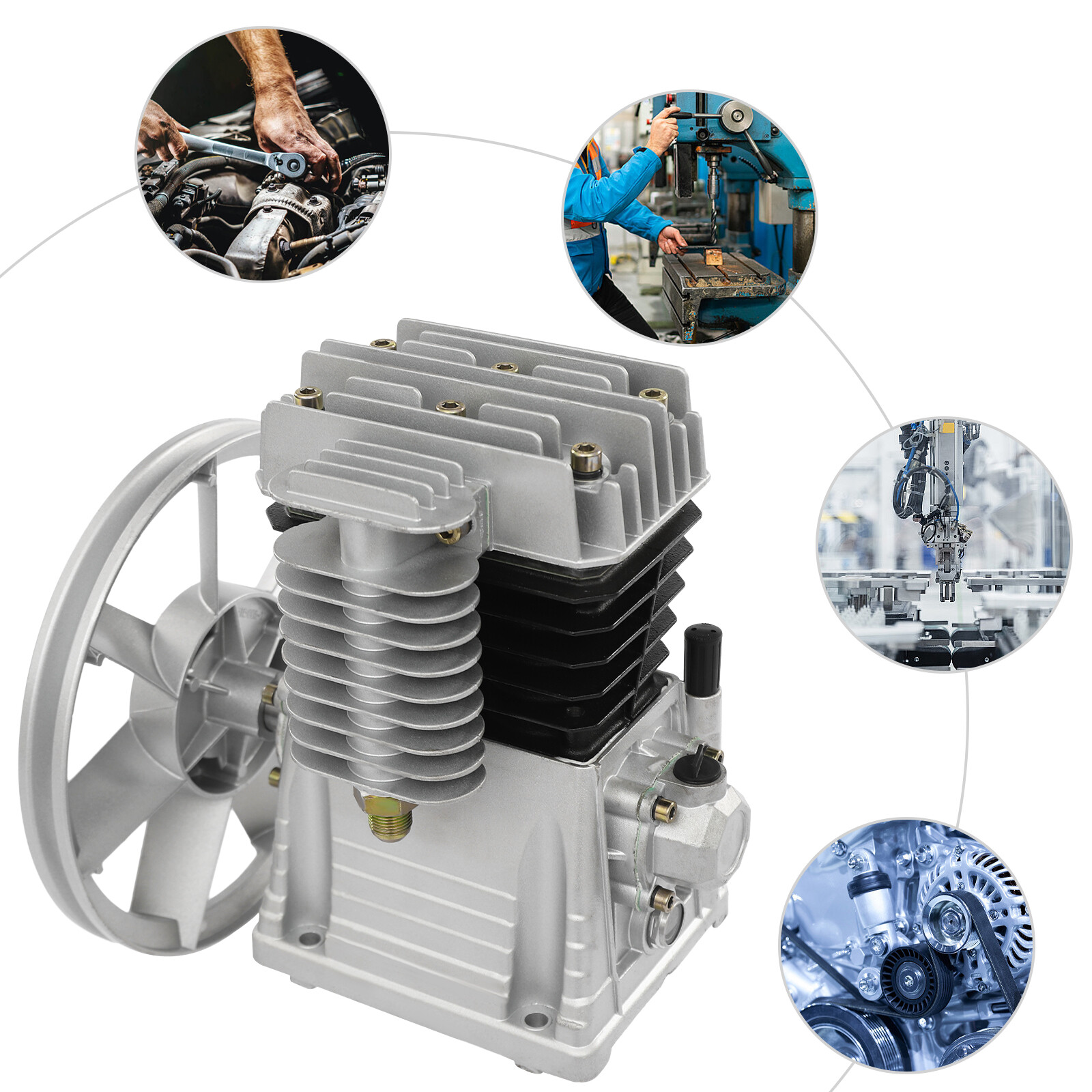Air Compressor Pump Head Single Stage Twin Cylinder Air Compressor Pump Head gallery
