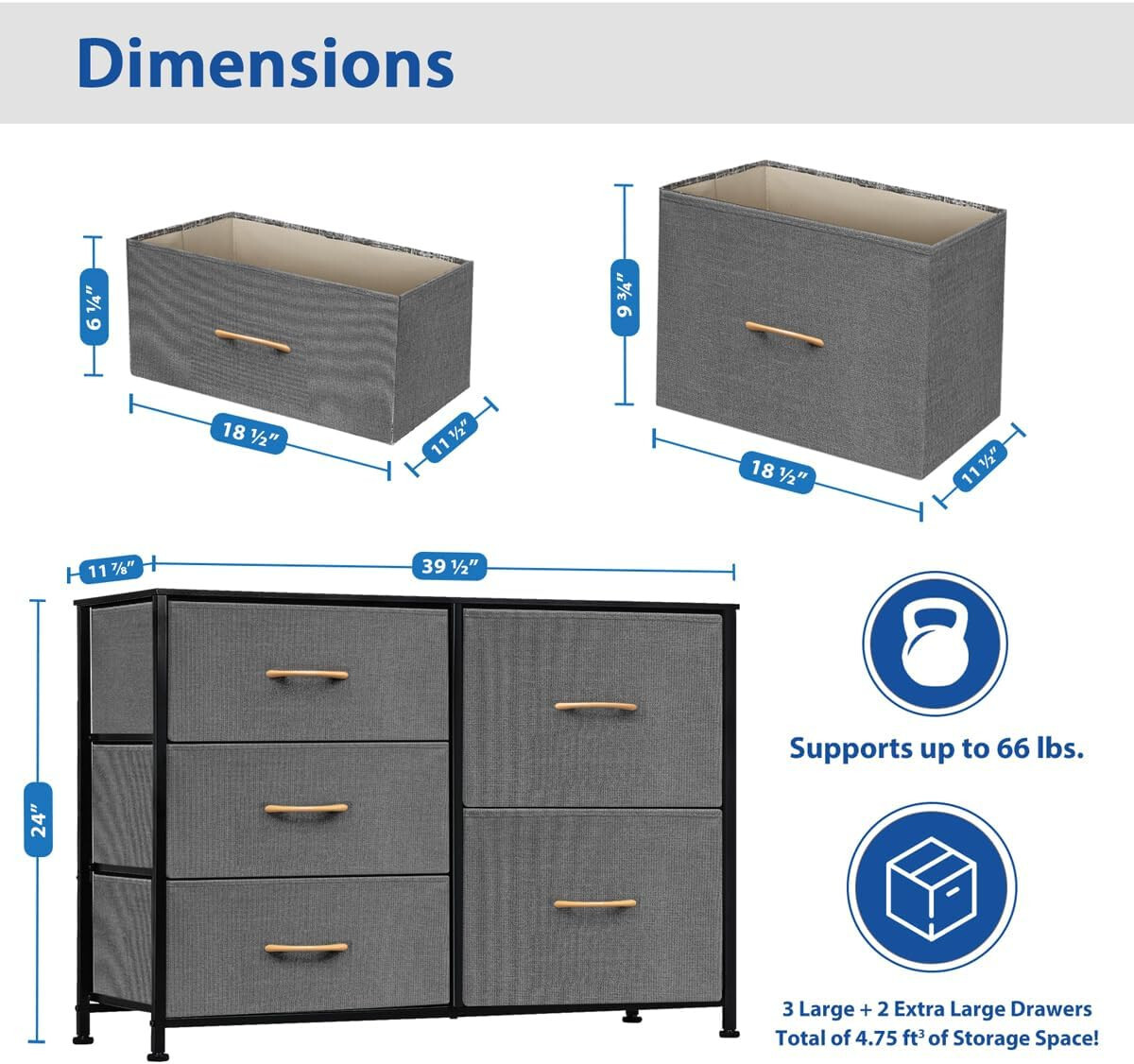 5 Drawer Dresser Storage Organizer Chest Tower Bedroom Living Room Closet gallery