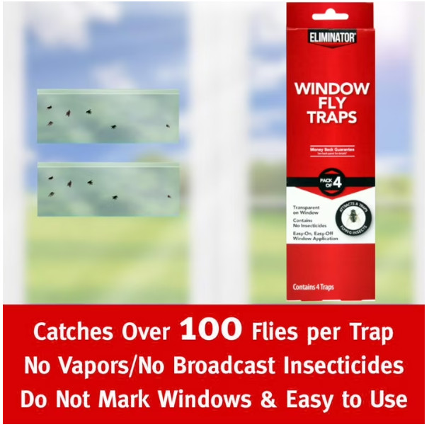 Eliminator 4 Pack Clear Window Fly Trap, Solid Flying Insect Traps Free Shipping gallery