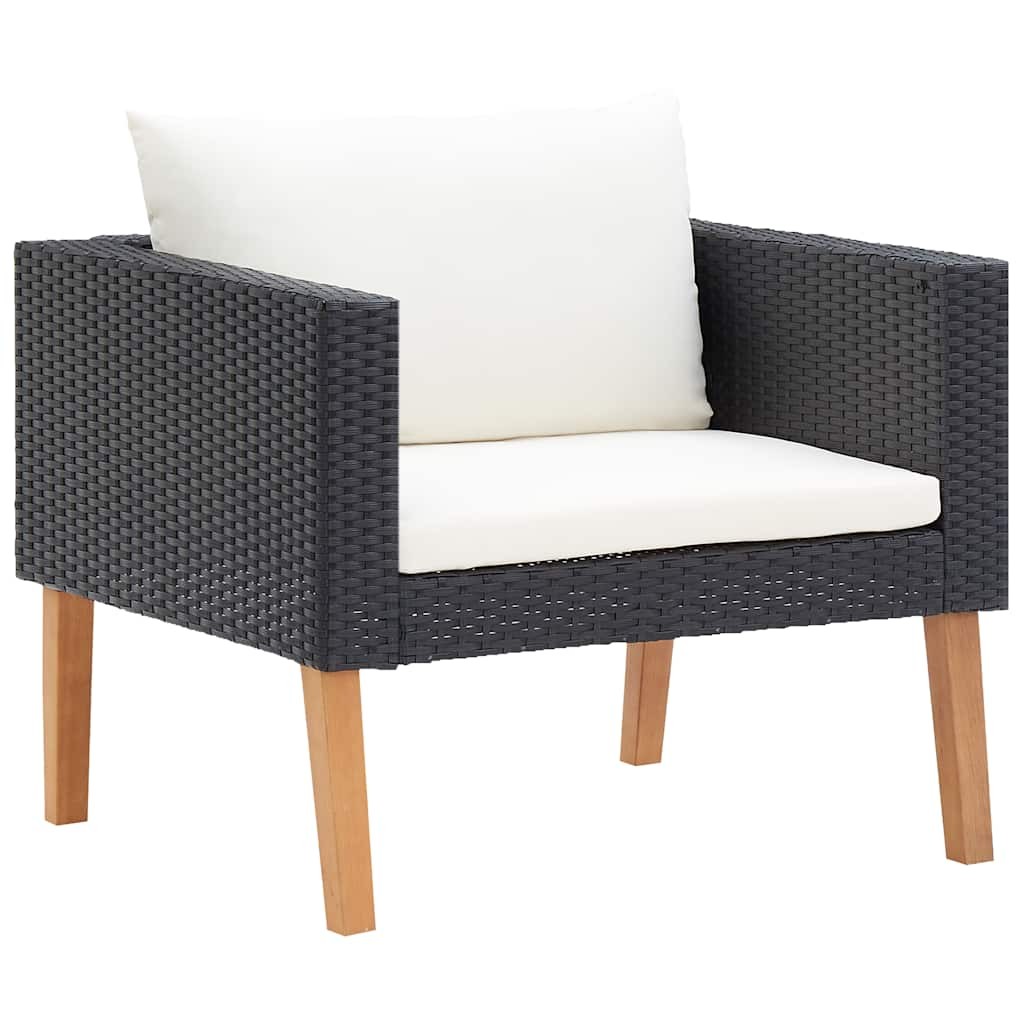 Patio Sofa Couch Outdoor Deck Wicker Furniture with Cushions PE Rattan vidaXL gallery