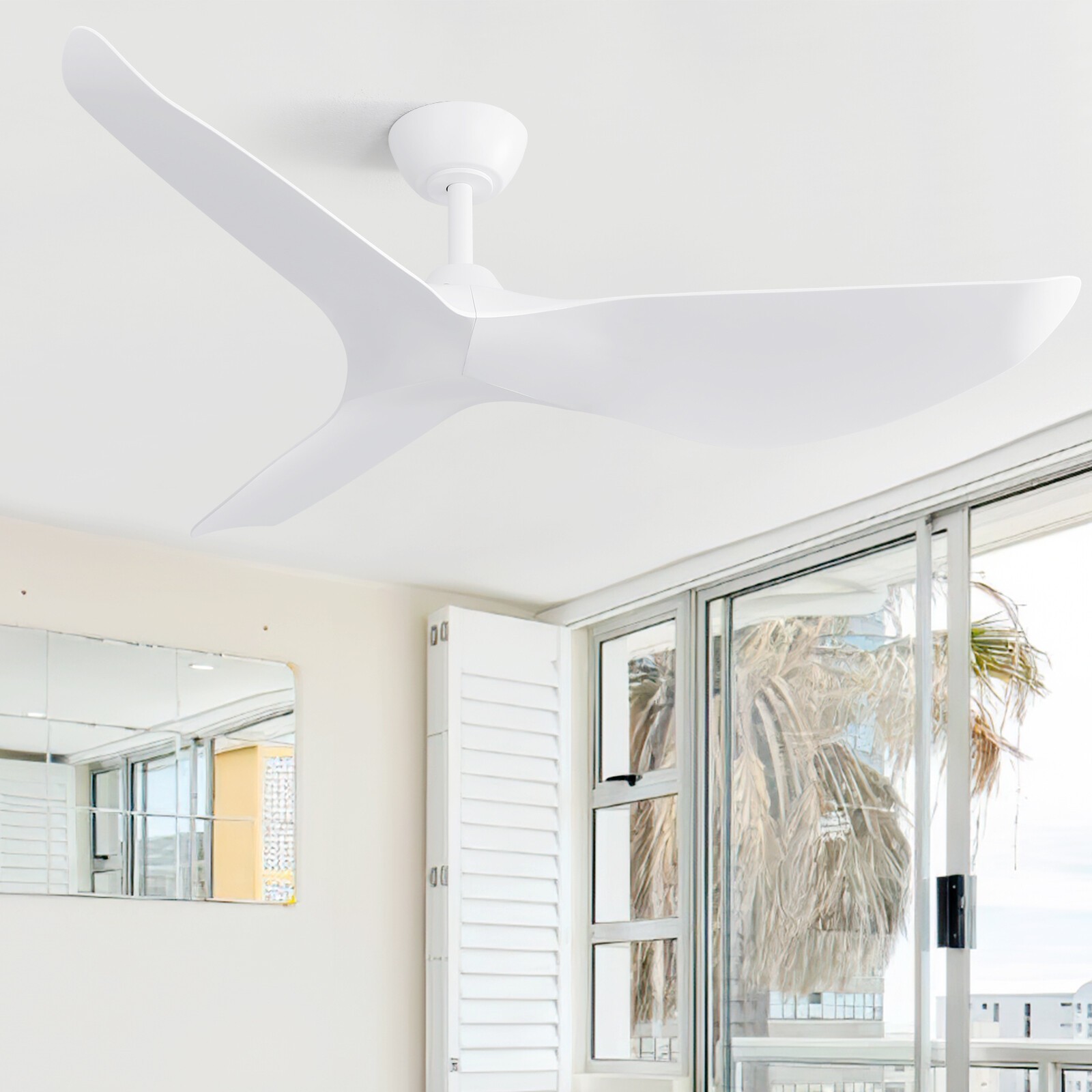 38in,Curved Blades,Ceiling Fan,No Light.Remote 6 Speeds.Quiet Motor for Bedroom. gallery